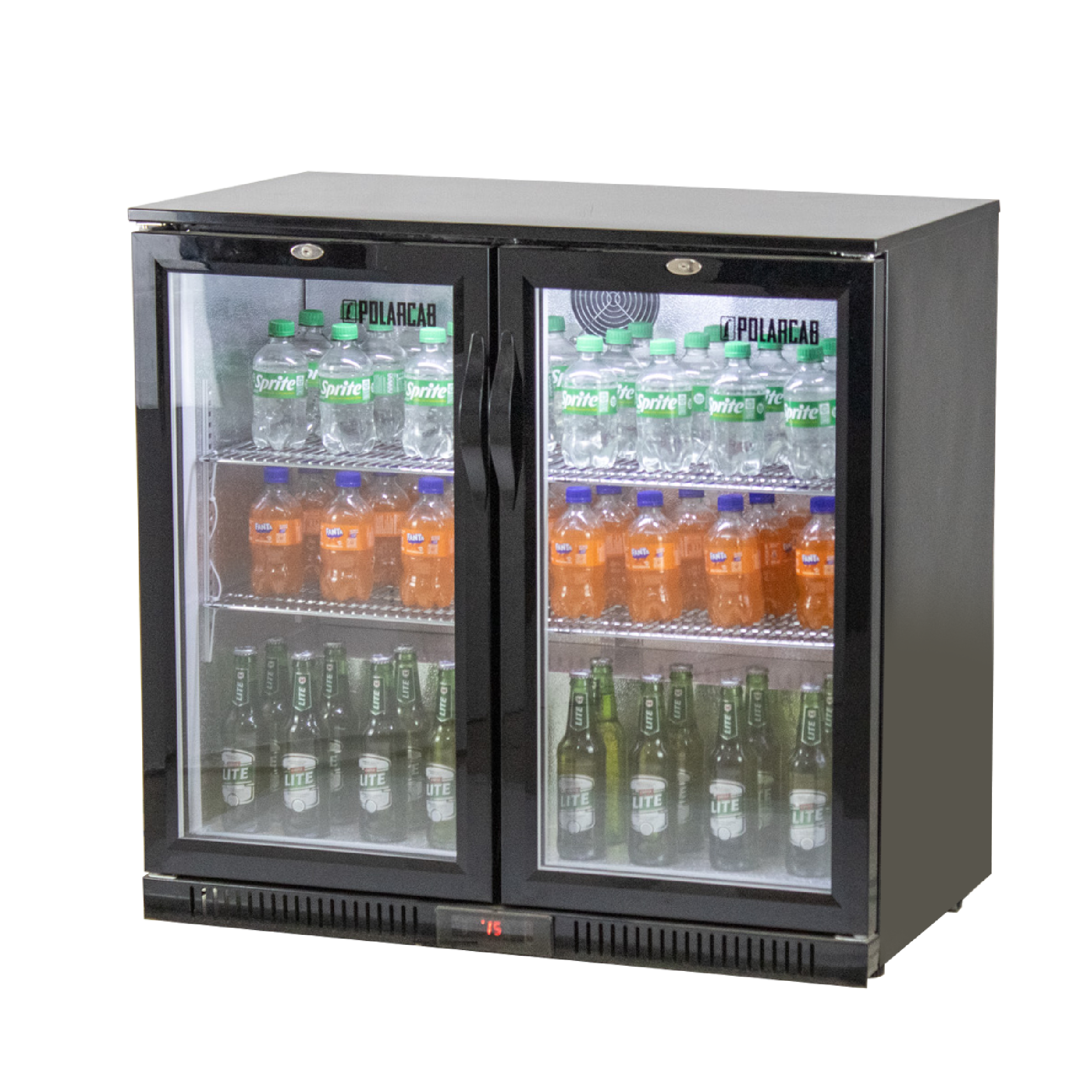 BACK BAR FRIDGE - 2 HINGED DOOR - HIGH