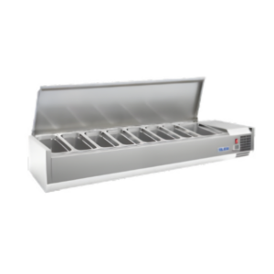 PIZZA INGREDIENT FRIDGE WITH S/S LID - 8 DIV