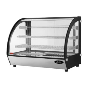 HEATED DISPLAY CABINET - 0.9 M - TABLE MODEL - CURVED GLASS