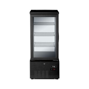 REFRIGERATED DISPLAY 4 SIDED GLASS - 78LT - BLACK