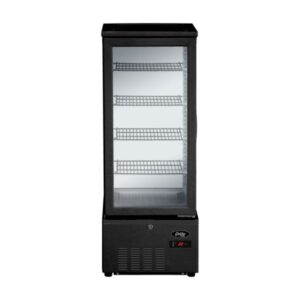 REFRIGERATED DISPLAY 4 SIDED GLASS - 98LT - BLACK