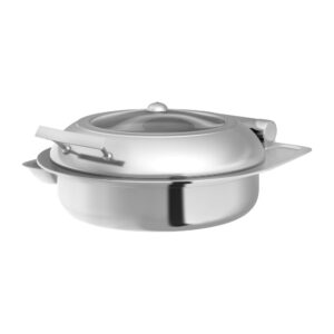 INDUCTION CHAFING DISH WITH HYDRAULIC GLASS LID - ROUND