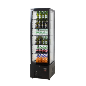 REFRIGERATED DISPLAY 4 SIDED GLASS - 278LT - BLACK