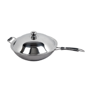 INDUCTION COOKER STAINLESS STEEL WOK PAN