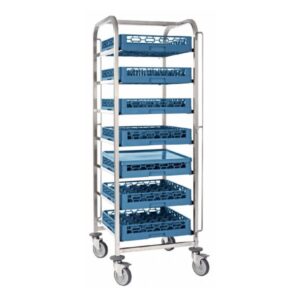 DISHWASHER BASKET TROLLEY - 7 TIER