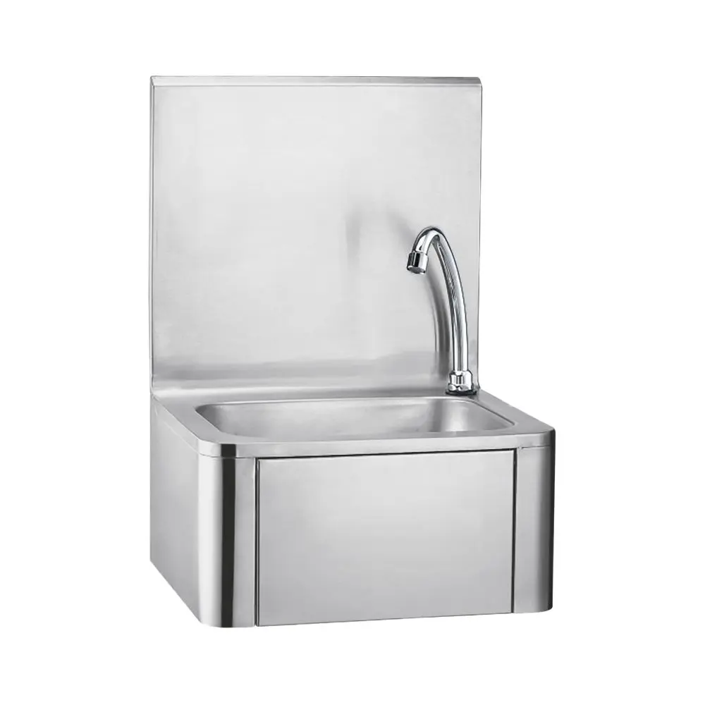 HAND WASH BASIN – KNEE OPERATED WITH SPLASHBACK