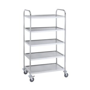 5 TIER STAINLESS STEEL TROLLEY