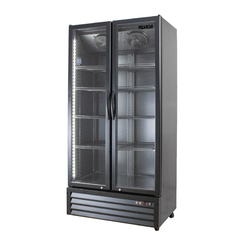 UPRIGHT FRIDGE DOUBLE GLASS DOOR - 940MM