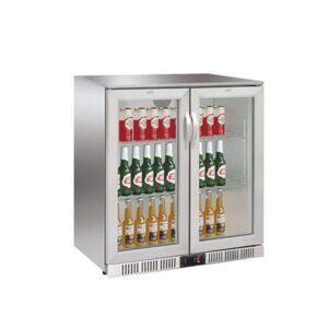 BACK BAR COOLER - 2 HINGED DOOR - STAINLESS STEEL