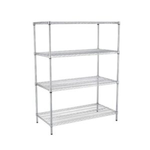 4 TIER CHROME SHELVING UNIT - 900 X 450 X 1800MM HIGH