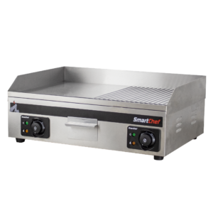 FLAT TOP GRIDDLE - HALF RIBBED - 600MM